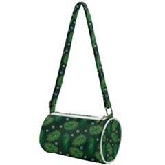 Leaves Snowflake Pattern Holiday Mini Cylinder Bag by Amaryn4rt