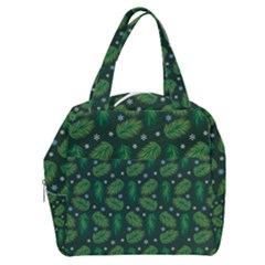 Leaves Snowflake Pattern Holiday Boxy Hand Bag by Amaryn4rt