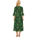 Leaves Snowflake Pattern Holiday Midsummer Wrap Dress View4