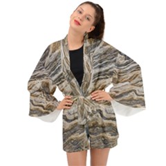 Texture Marble Abstract Pattern Long Sleeve Kimono by Amaryn4rt