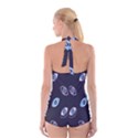 Eyes Evil Eye Blue Pattern Boyleg Halter Swimsuit  View2