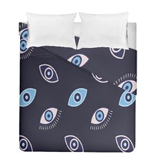 Eyes Evil Eye Blue Pattern Duvet Cover Double Side (full/ Double Size) by artworkshop