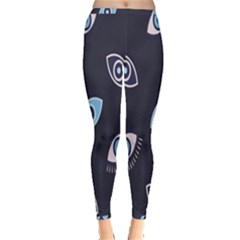 Eyes Evil Eye Blue Pattern Inside Out Leggings