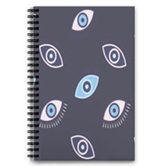 Eyes Evil Eye Blue Pattern 5.5  x 8.5  Notebook