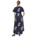 Eyes Evil Eye Blue Pattern Front Wrap High Low Dress View2