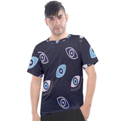 Eyes Evil Eye Blue Pattern Men s Sport Top