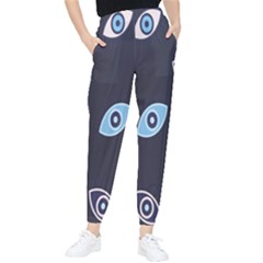 Eyes Evil Eye Blue Pattern Tapered Pants