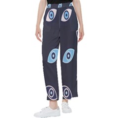 Eyes Evil Eye Blue Pattern Women s Pants  by artworkshop