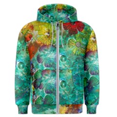 Underwater Summer Men s Zipper Hoodie by arwwearableart