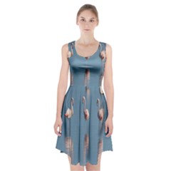 Flamingo Birds Plumage Sea Water Racerback Midi Dress by artworkshop