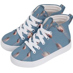 Flamingo Birds Plumage Sea Water Kids  Hi-top Skate Sneakers by artworkshop