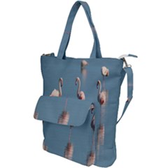 Flamingo Birds Plumage Sea Water Shoulder Tote Bag by artworkshop