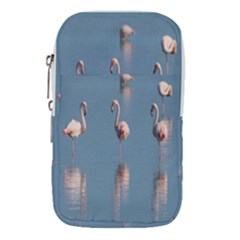 Flamingo Birds Plumage Sea Water Waist Pouch (small) by artworkshop