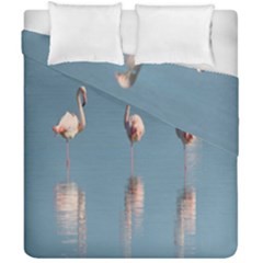 Flamingo Birds Plumage Sea Water Animal Exotic Duvet Cover Double Side (california King Size) by artworkshop