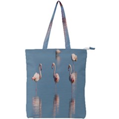 Flamingo Birds Plumage Sea Water Animal Exotic Double Zip Up Tote Bag by artworkshop