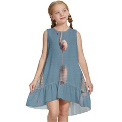 Flamingo Birds Plumage Sea Water Animal Exotic Kids  Frill Swing Dress by artworkshop