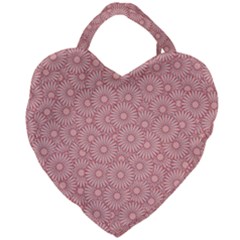 Flora Flowers Pattern Giant Heart Shaped Tote by artworkshop