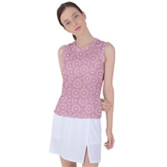 Flora Flowers Pattern Women s Sleeveless Sports Top