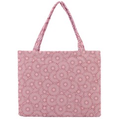 Flora Flowers Pattern Design Pink Spring Nature Mini Tote Bag by artworkshop