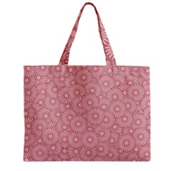 Flora Flowers Pattern Design Pink Spring Nature Zipper Mini Tote Bag by artworkshop