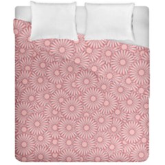 Flora Flowers Pattern Design Pink Spring Nature Duvet Cover Double Side (california King Size) by artworkshop