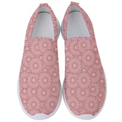 Flora Flowers Pattern Design Pink Spring Nature Men s Slip On Sneakers by artworkshop