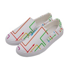 Arrows Direction Productionplanning Women s Canvas Slip Ons by Wegoenart