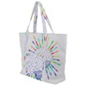 Brain Icon Star Biology Abstract Zip Up Canvas Bag View1