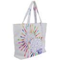 Brain Icon Star Biology Abstract Zip Up Canvas Bag View2