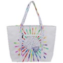 Brain Icon Star Biology Abstract Zip Up Canvas Bag View3