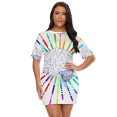 Brain Icon Star Biology Abstract Just Threw It On Dress by Wegoenart