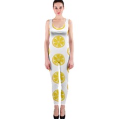 Fruit Food Juicy Organic Yellow One Piece Catsuit by Wegoenart