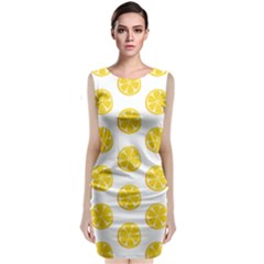 Fruit Food Juicy Organic Yellow Classic Sleeveless Midi Dress by Wegoenart