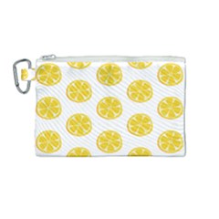 Fruit Food Juicy Organic Yellow Canvas Cosmetic Bag (medium) by Wegoenart