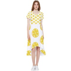 Fruit Food Juicy Organic Yellow High Low Boho Dress by Wegoenart