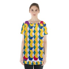 Vectors Blocks Label Illusion Skirt Hem Sports Top by Wegoenart