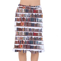 Books Shelves Bookshelves Bookcase 634 Short Mermaid Skirt by Wegoenart