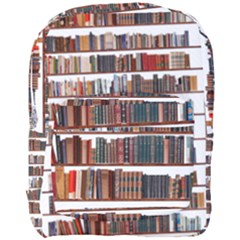 Books Shelves Bookshelves Bookcase 634 Full Print Backpack by Wegoenart