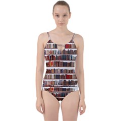 Books Shelves Bookshelves Bookcase 634 Cut Out Top Tankini Set by Wegoenart