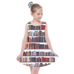 Books Shelves Bookshelves Bookcase 634 Kids  Summer Dress by Wegoenart