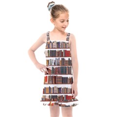 Books Shelves Bookshelves Bookcase 634 Kids  Overall Dress by Wegoenart