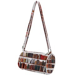 Books Shelves Bookshelves Bookcase 634 Mini Cylinder Bag by Wegoenart