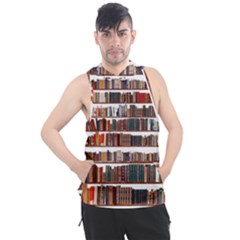 Books Shelves Bookshelves Bookcase 634 Men s Sleeveless Hoodie by Wegoenart