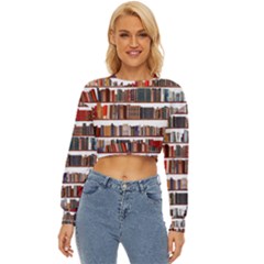 Books Shelves Bookshelves Bookcase 634 Lightweight Long Sleeve Sweatshirt by Wegoenart