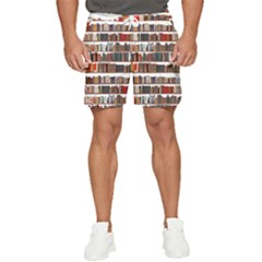 Books Shelves Bookshelves Bookcase 634 Men s Runner Shorts