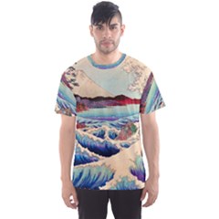 Wave Japanese Mount Fuji Men s Sport Mesh Tee