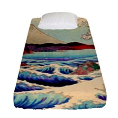 Wave Japanese Mount Fuji Fitted Sheet (Single Size)