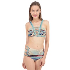 Wave Japanese Mount Fuji Cage Up Bikini Set