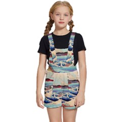 Wave Japanese Mount Fuji Kids  Short Overalls by Wegoenart