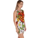 Strawberries Berry Strawberry Leaves Bodycon Dress View3